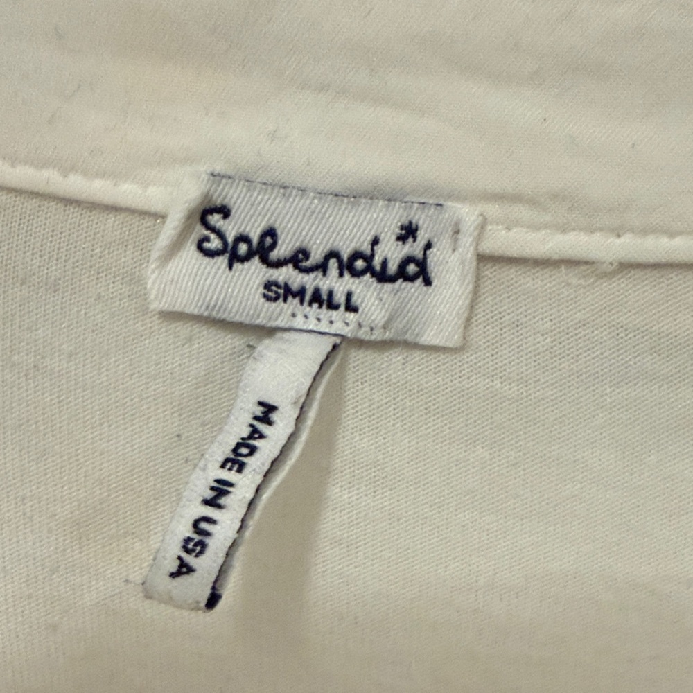 Splendid 3/4 Sleeve Women's White Blouse, Size S - Picture 2 of 7